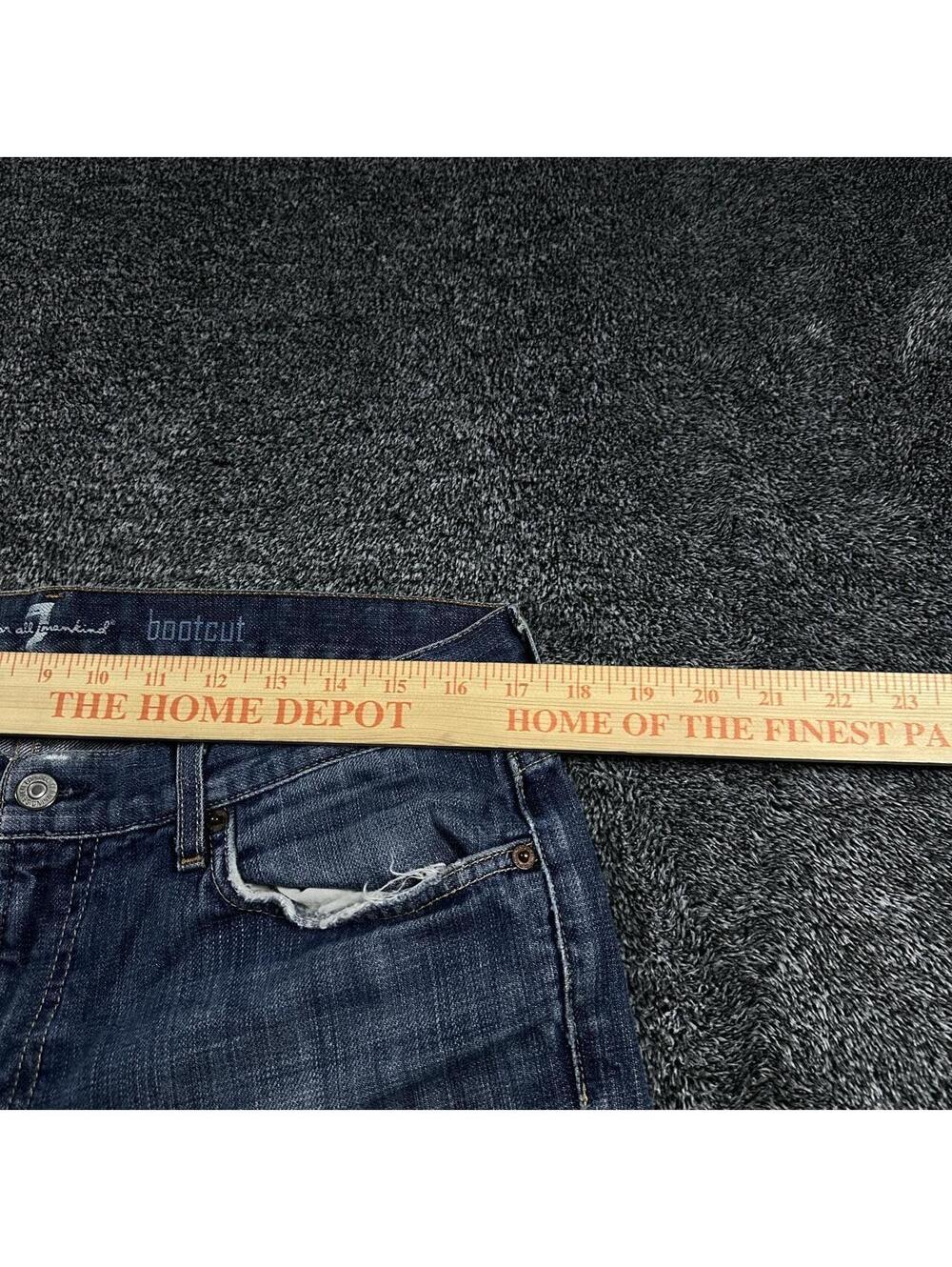 Y2K Rockstar Archive 7FAMK Grunge Bootcut Jeans - Fits 34x33! - Picture 4 of 7